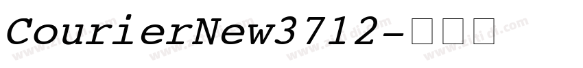 Courier New 3712字体转换